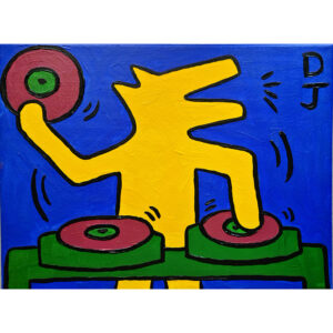 DJ Dog by Keith Haring